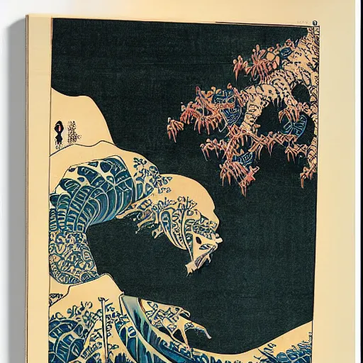 Prompt: an alien by Hokusai, detailed, intricate