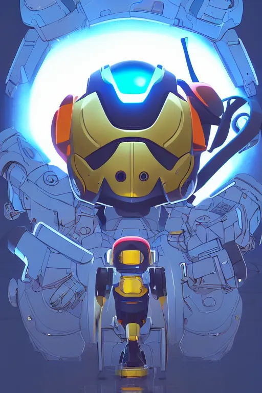 Image similar to metabots medabots medarotto medarot robot minimalist comics helmet mask neon cybereye, behance hd by jesper ejsing, by rhads, makoto shinkai and lois van baarle, ilya kuvshinov, rossdraws global illumination ray tracing hdr radiating a glowing aura