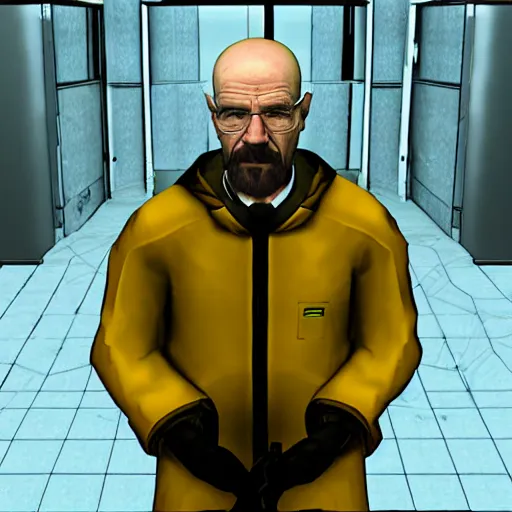 Image similar to walter white as Gordon freemen from halflife 2