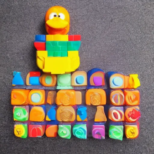 Image similar to rubber duck made of duplo