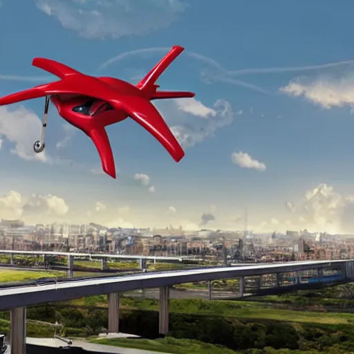 Image similar to flying car highway car toll