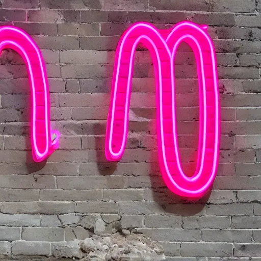 Image similar to neon pink flamingo signs on the great wall of china