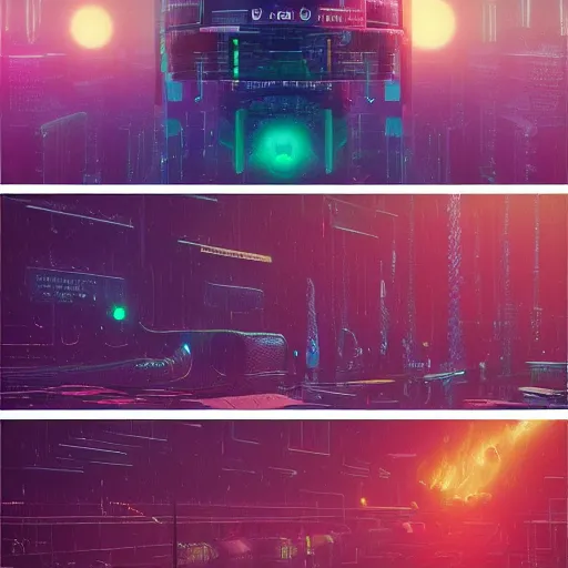 Image similar to Just living in the database as the madness of the system grows by beeple and dan mumford and greg rutkowski rendered in hyperdetailed Ultra HD, trending on ArtStation, luminous,