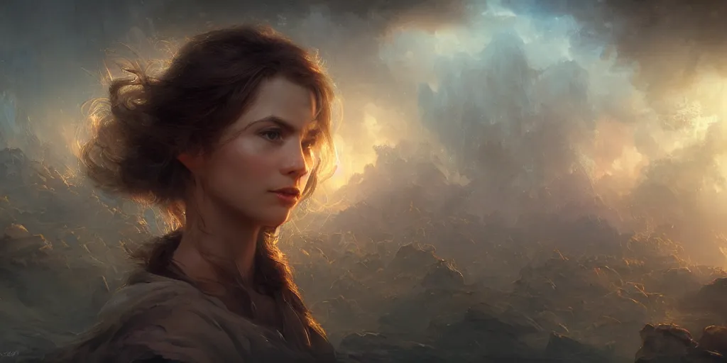 Prompt: the great beyond sharp focus, intricate, elegant, digital painting, artstation, matte, highly detailed, concept art, illustration, volumetric lighting, bokeh light, art by greg olsen and liz lemon swindle