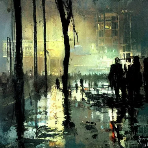 Image similar to toronto islands painting by jeremy mann