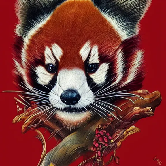 Prompt: “neotraditional tattoo of a red panda in xiaolin monk robes, digital art, tattoo art, highly detailed, hiperrealistic, photorealistic, 4k UHD, Zoltán Szente”