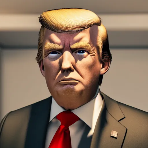 Prompt: portrait of trump, 8 k uhd, unreal engine, octane render in the artstyle of finnian macmanus, john park and greg rutkowski