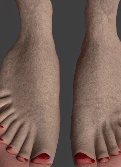 Image similar to a foot, 8 k extremely realistic and highly detailed