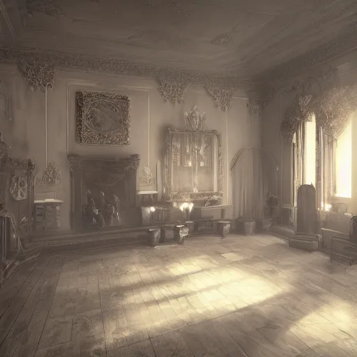 Image similar to A room full of people, vampires, high ceiling, victorian, soft light, ominous, photorealistic, detailed, 8k