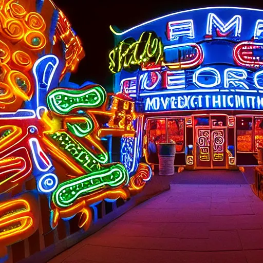 Image similar to museum of neon monumets, leds