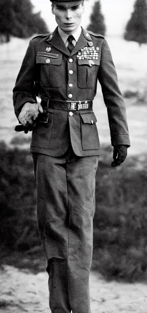 Image similar to cillian murphy in a world war ii uniform, black and white film photography