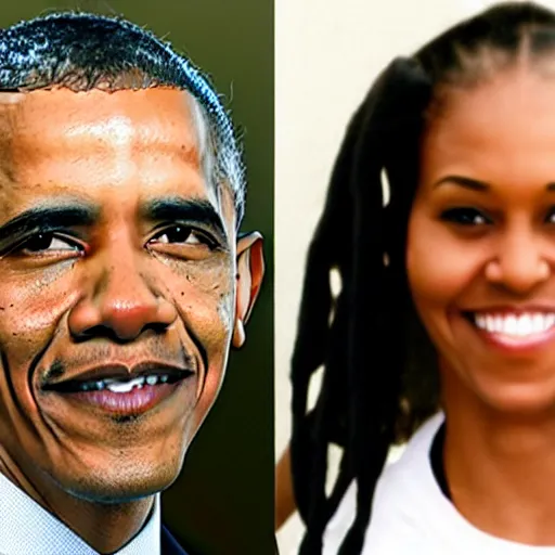 Image similar to photo of barack obama with long dread locks hair