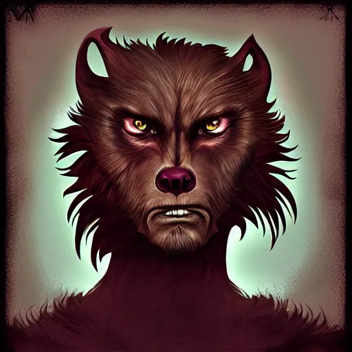 Image similar to “a fantasy digital portrait of an old man, werewolf”