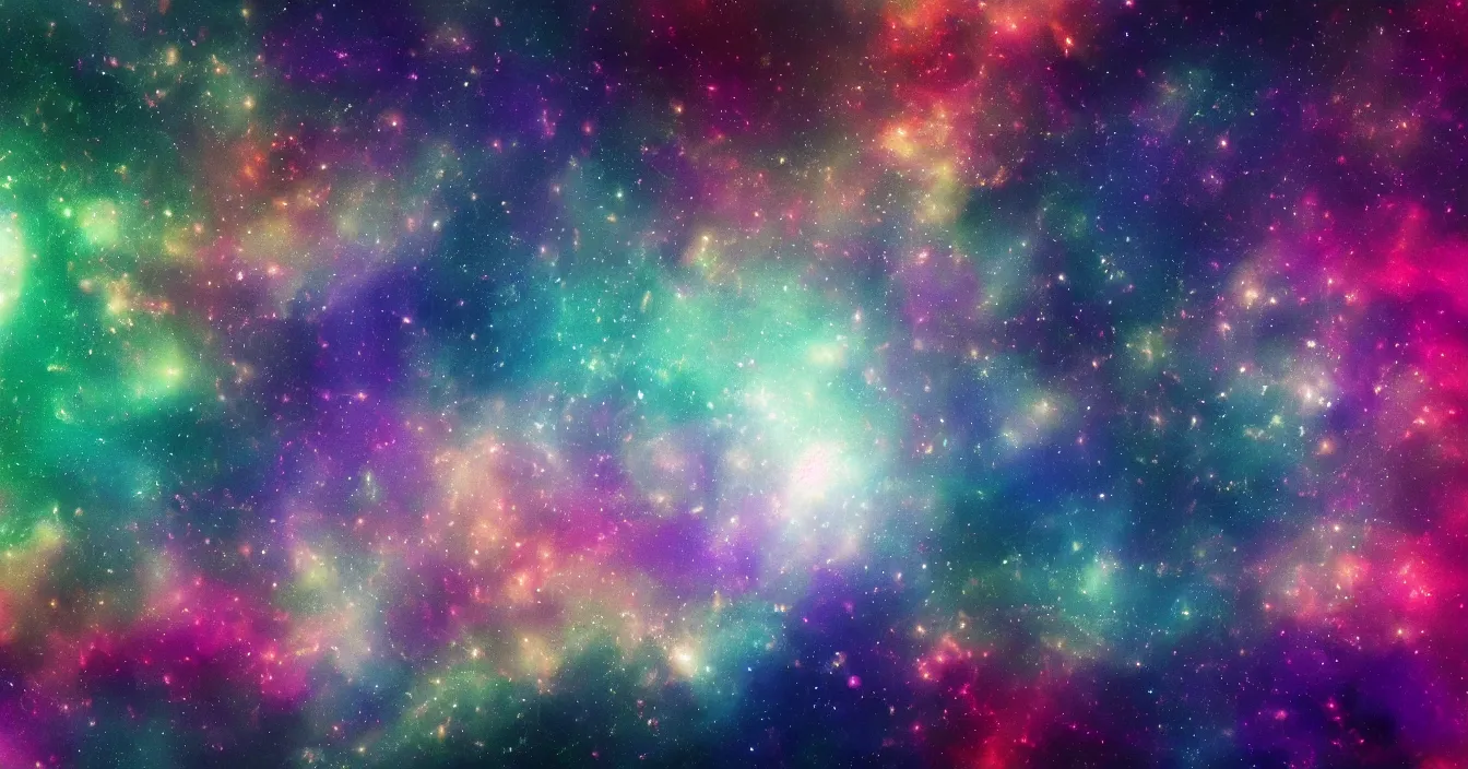 Prompt: An artistic wallpaper featuring the universe, blurry, faded colors