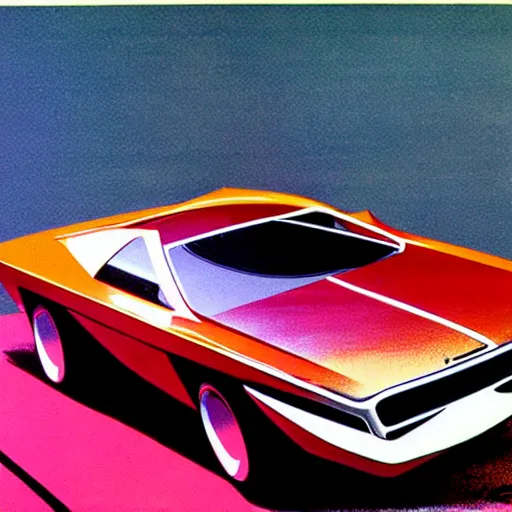 Image similar to concept art meat smoker car, illustrated by syd mead, high quality