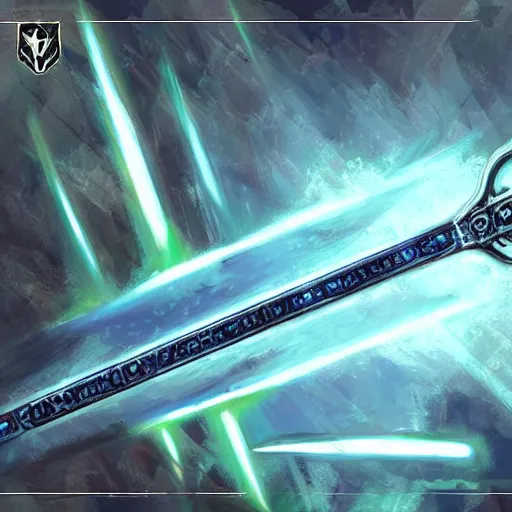 Image similar to giant energy sword, science fiction, magic item, d & d, concept art,