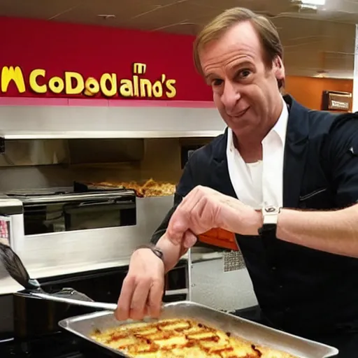 Image similar to saul goodman cooking at mcdonald's