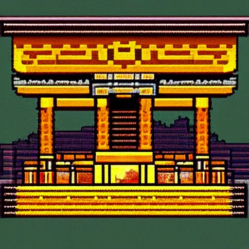 Image similar to temple of the sun # pixelart