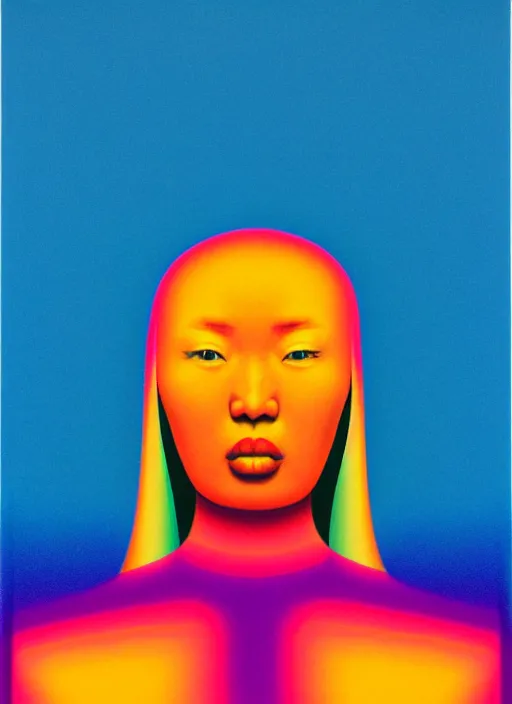 Image similar to peggy gou by shusei nagaoka, kaws, david rudnick, airbrush on canvas, pastell colours, cell shaded, 8 k