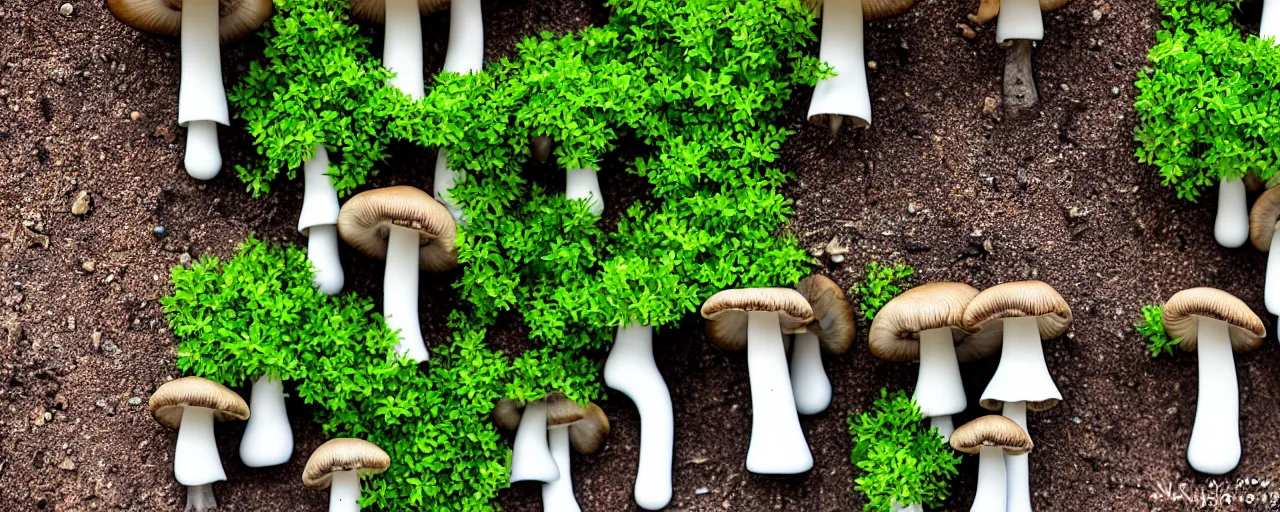 Prompt: mushroom-shaped electro static water condensation collector, irrigation, vertical gardens, in the desert, XF IQ4, 150MP, 50mm, F1.4, ISO 200, 1/160s, natural light