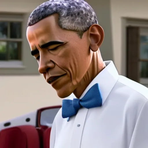 Prompt: movie still of barack obama in pixar movie