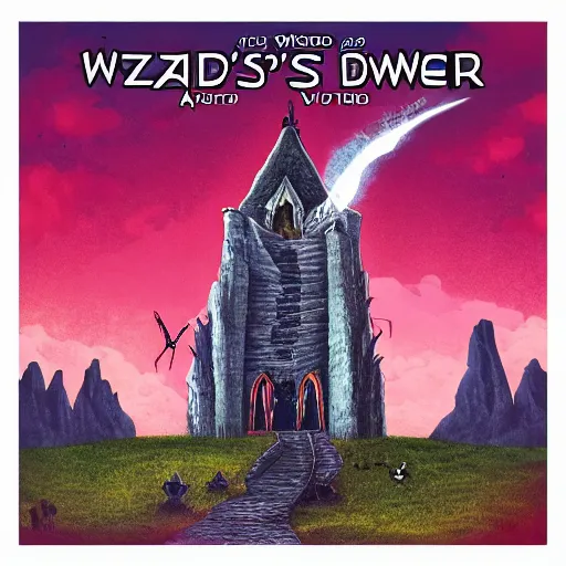 Image similar to wizard's tower album art, cover art, poster