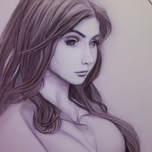 Image similar to amouranth, art sketch, high detail