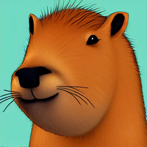 Image similar to anthropomorphic capybara, detailed, furaffinity