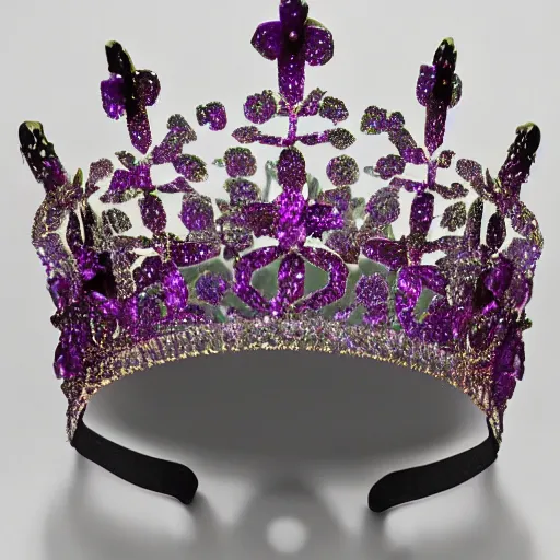 Prompt: a Orchid Metal Tiara