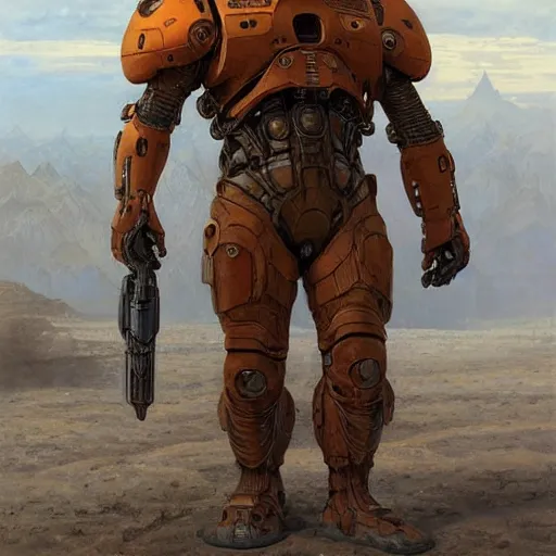 Image similar to the expanse martian goliath powered armor, anthropomorphic shiba inu, realistic scifi, portrait art by donato giancola and greg rutkowski, realistic face, digital art, trending on artstation, symmetry