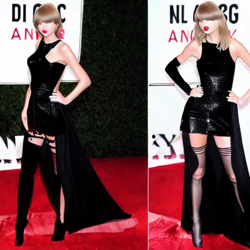 Image similar to taylor swift dressed as a dominatrix