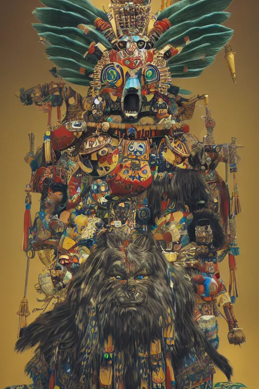 Image similar to Hopi kachina, Warhammer, highly detailed, artstation, illustration, art by Gustav Klimt and Range Murata and Ilya Kuvshinov and Sakimichan