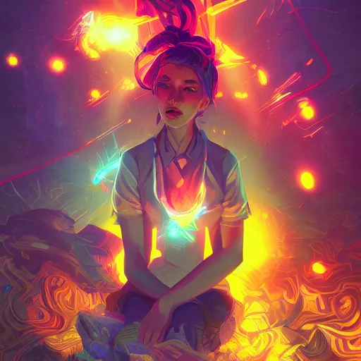 Image similar to skill magic deepdream radiating a glowing aura stuff loot legends stylized digital illustration video game icon artstation lois van baarle, ilya kuvshinov, rossdraws,