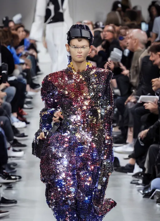 Image similar to hyperrealistic and heavy detailed Balenciaga runway show of marvel avengers , Leica SL2 50mm, vivid color, high quality, high textured, real life