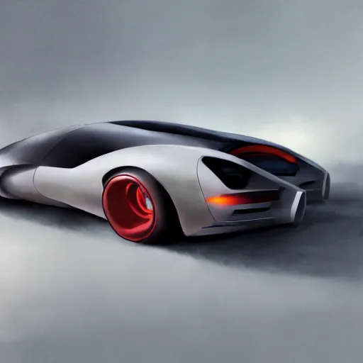 Image similar to redesigned old supercar as new, elegant, digital painting, concept art, smooth, sharp focus, art style from Wang Ke and Greg Rutkowski and Bruce Kaiser and Scott Robertson and Dmitry Mazurkevich and Doruk Erdem and Jon Sibal, small style cue from Blade Runner and Minority Report and iRobots