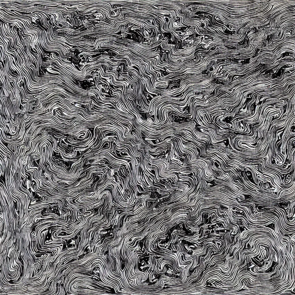 Image similar to topo camo, swirls, technical, acrylic, teeth, death metal, eerie, tribal, clay, dotting, lines, stipple, points, cybernetic, style of old painting, francis bacon art, sleep paralysis, hypnosis, eerie, terror, oil, neon, black and white, color splotches, colorful dots, ominous, abstract