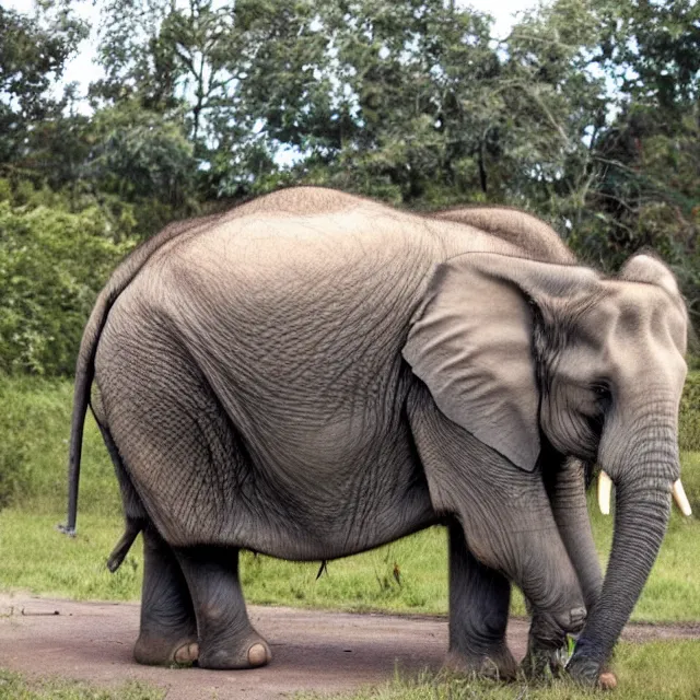 Image similar to a photo of a cat - elephant hybrid