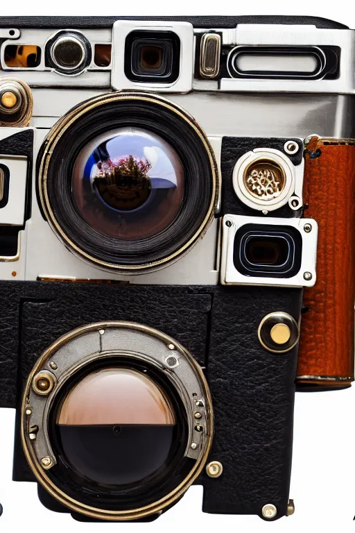 Image similar to A photo of an opened camera, vintage, internals revealed, the most complex looking machine ever made photo taken by someone who doesn't know how to use a camera by Annie Lebovitz and Steve McCurry Ultra detailed, hyper realistic, 4k