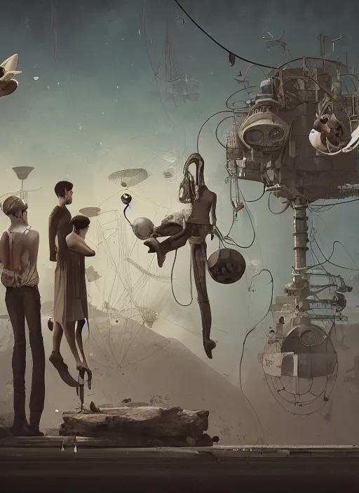 Image similar to nikolina petolas, michael parkes, michal karcz, aykut aydogdu, artem chebokha, alexander jansson, allen williams, anja millen, simon stalenhag, adam paquette