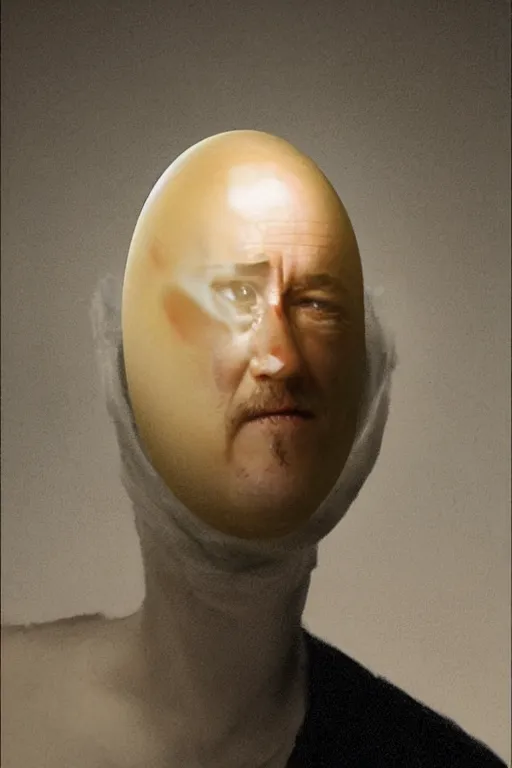 Prompt: a boiled egg with edward norton's face in the egg, highly detailed, dramatic lighting, concept art by caravaggio and greg rutkowski and artgerm