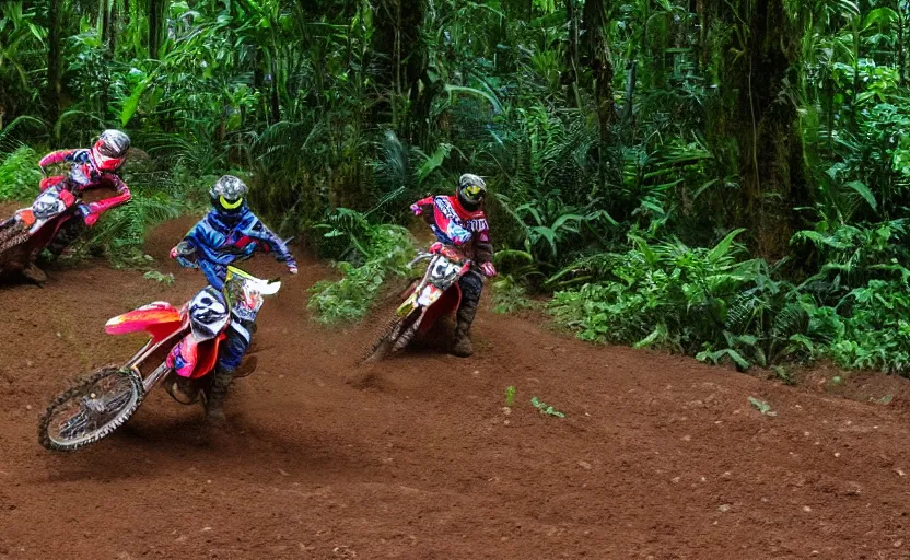 Image similar to motocross in the rainforest