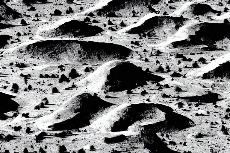 Image similar to aliens invading earth in the style of ansel adams, black and white, old, master photography