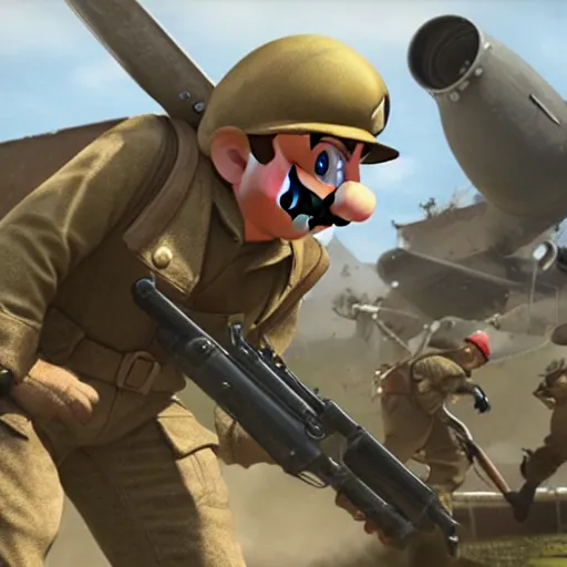 Image similar to mario in ww 2