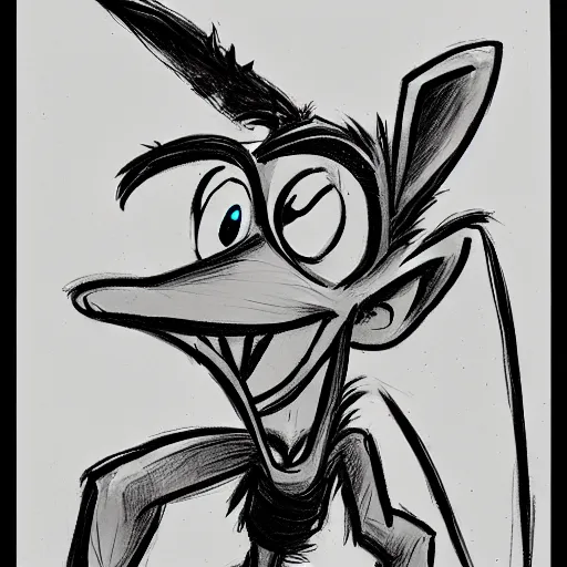 Image similar to milt kahl sketch of crash bandicoot