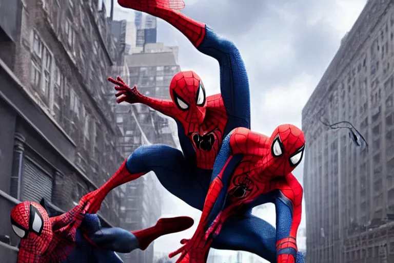 Image similar to Spider-Man vs venom live action fight scene by Emmanuel Lubezki