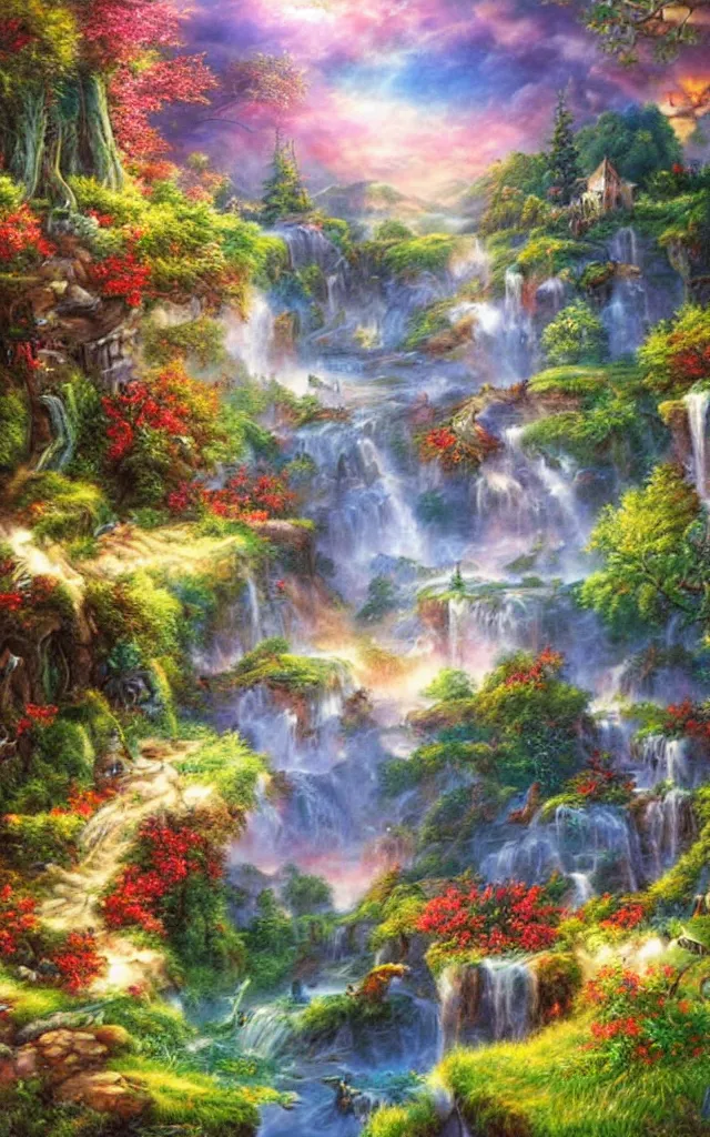 Image similar to background landscape airbrush fantasy 80s, realistic detailed masterpiece