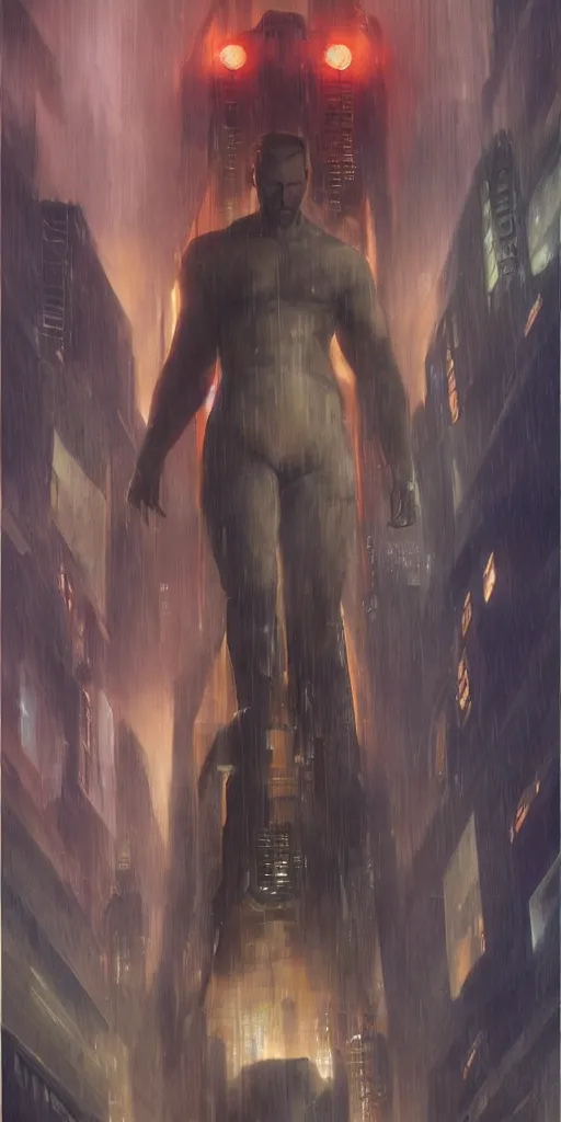 Image similar to epic masterpiece Blade Runner 2049 neon, fifth element, cyber vampires, atmospheric, photograph by Edgar Maxence and Ross Tran and Michael Whelan, boris vallejo, frank frazetta, mitch foust