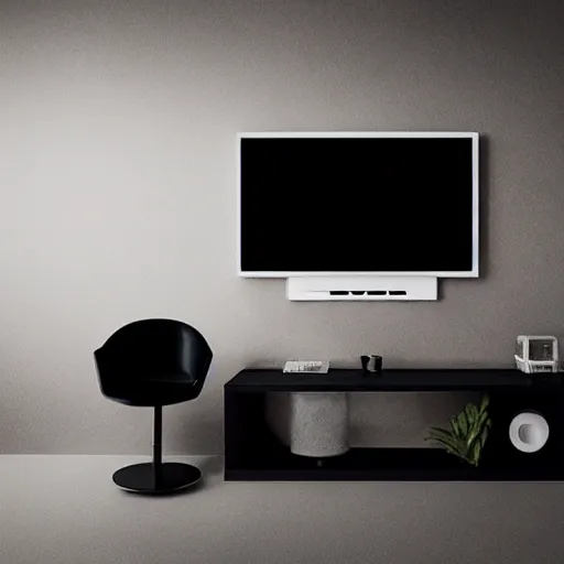 Prompt: Liminal space in outer space, TV set