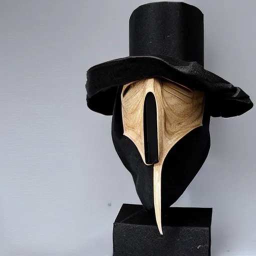 Image similar to wooden plague doctor mask