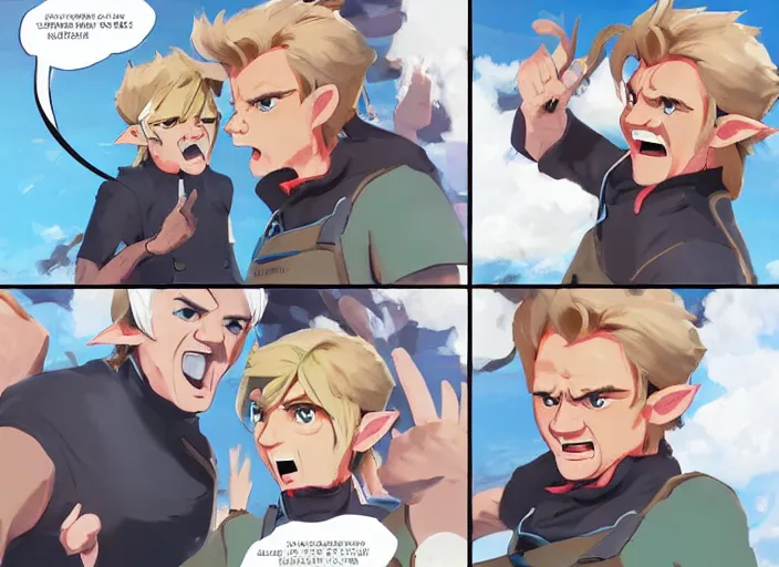 prompthunt: gordon ramsey yelling at link from zelda for cooking